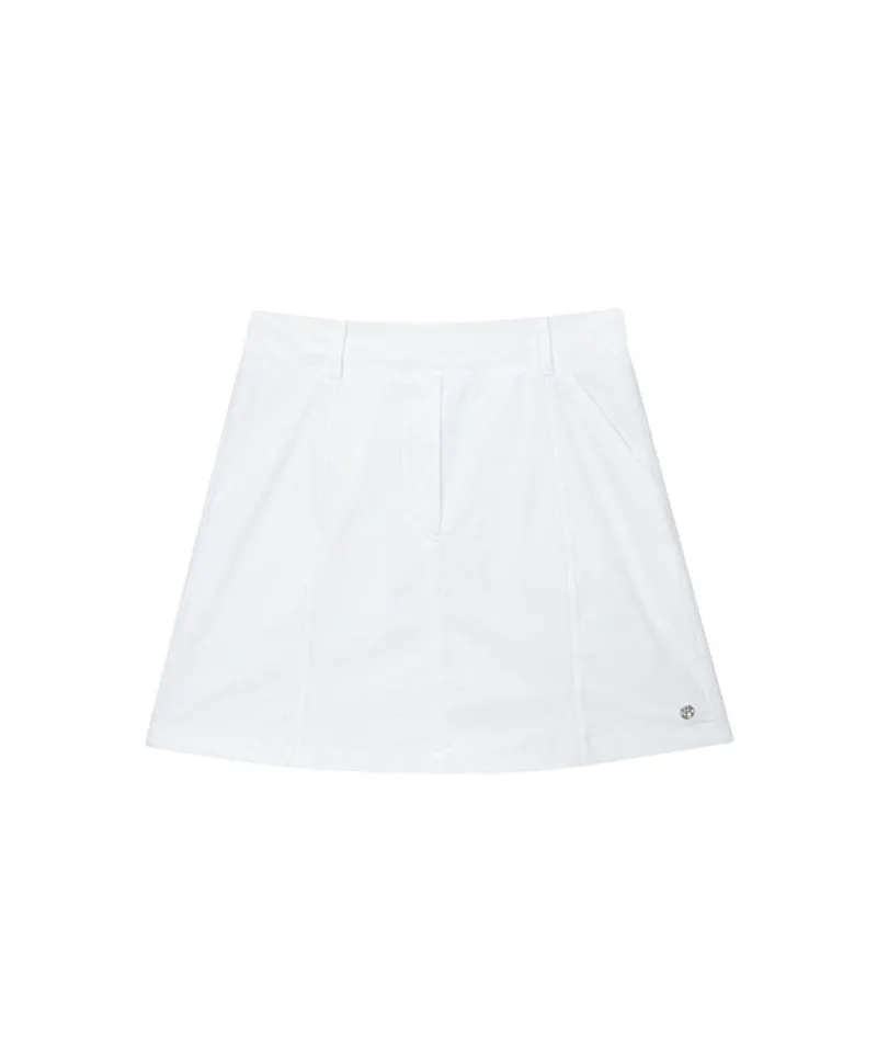POSHERD High-Fleece Stitch Mesh Skirt - White