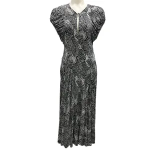 Proenza Schouler Black / White Printed Jersey Midi Dress