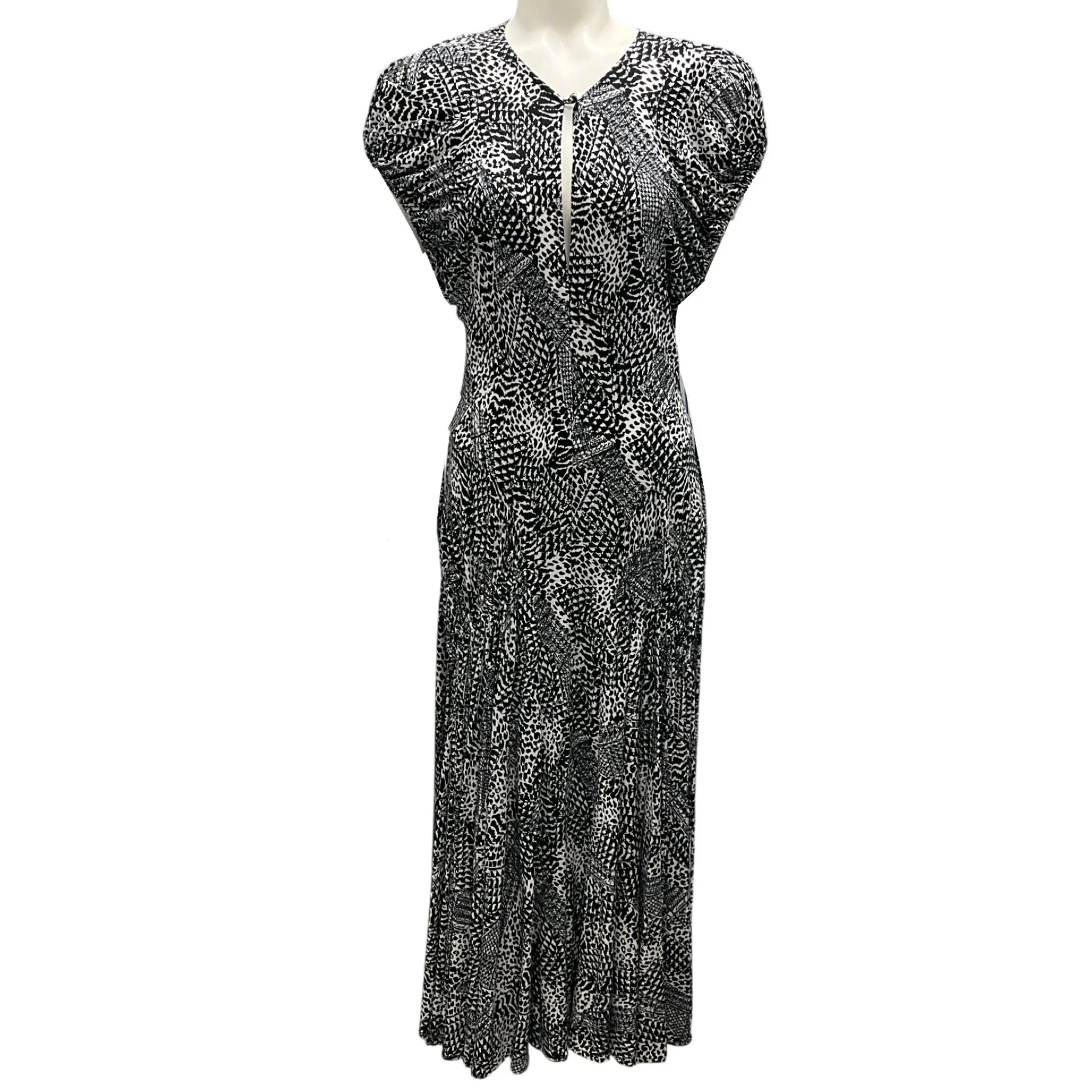 Proenza Schouler Black / White Printed Jersey Midi Dress