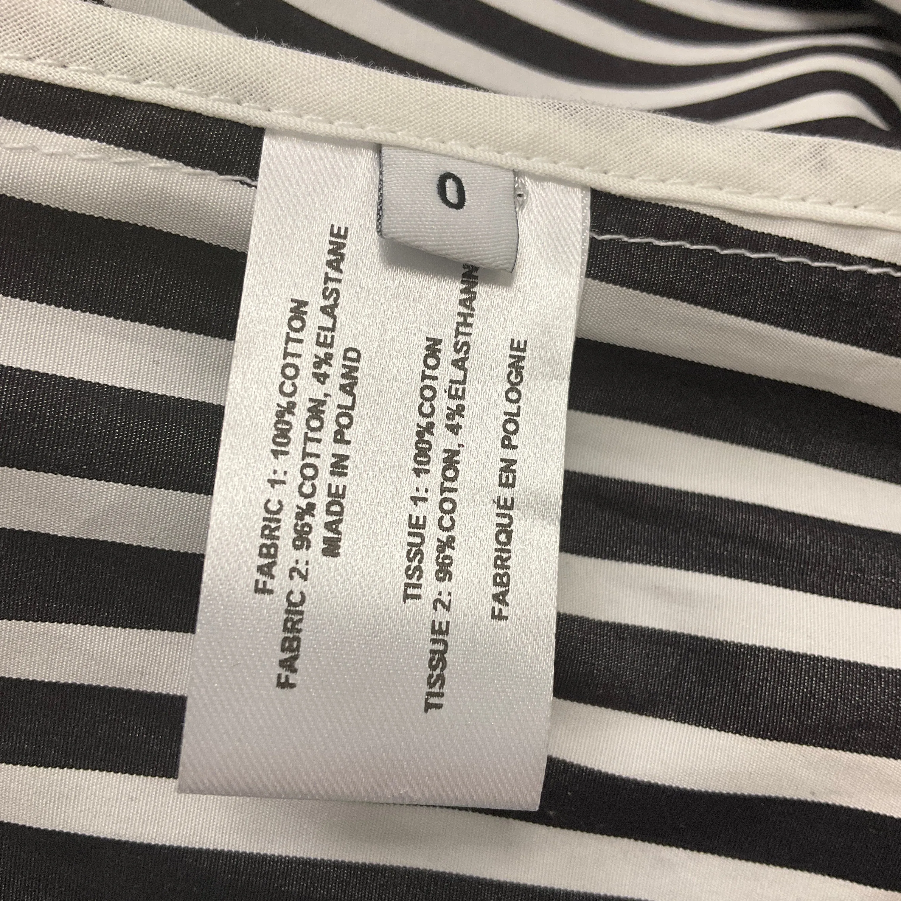 Proenza Schouler Black / White Striped Cotton Shirt Dress