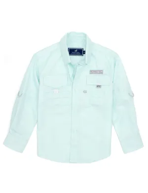 Properly Tied Boys Fishing Shirt - Seafoam