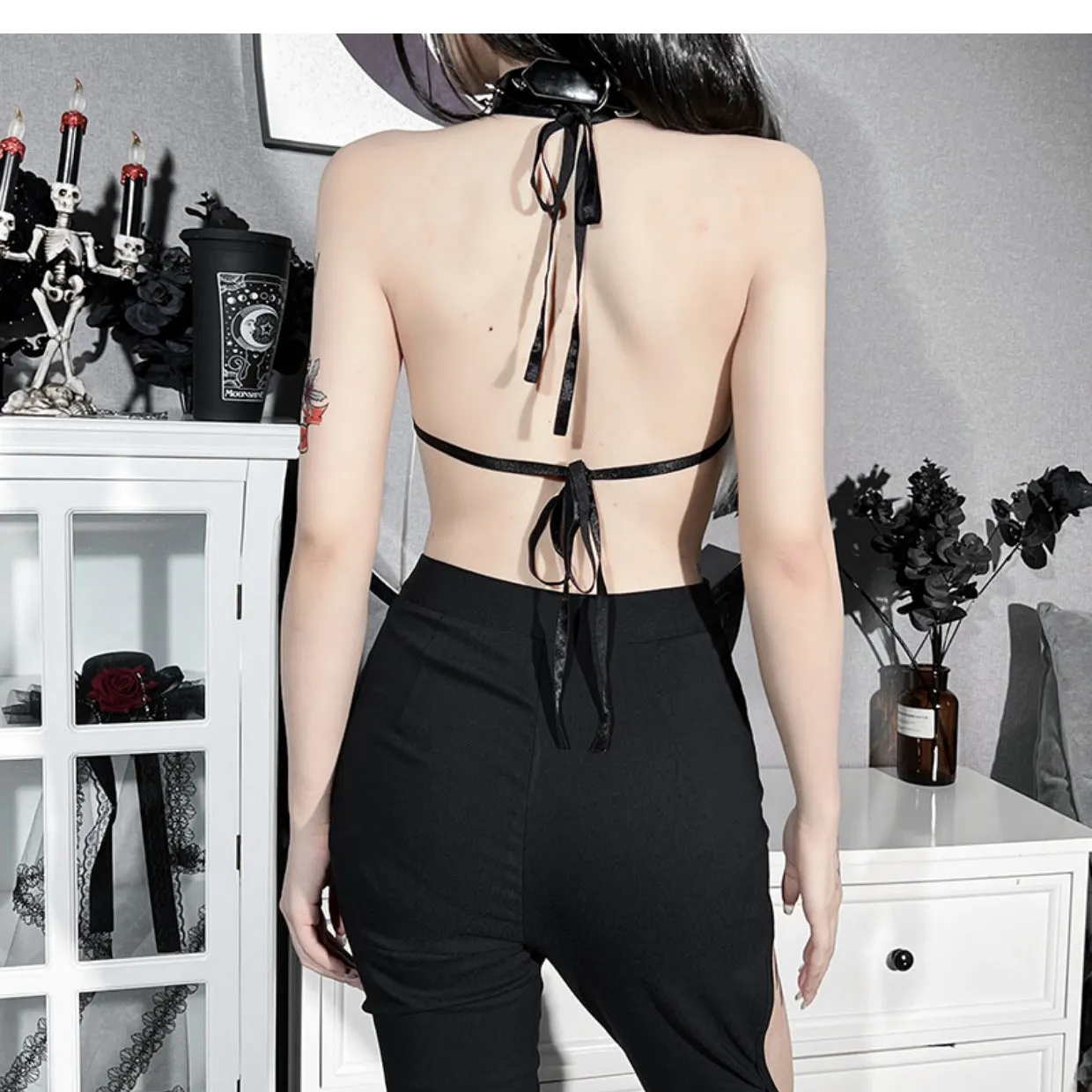 Punk Bat Halter Sling  yc28103