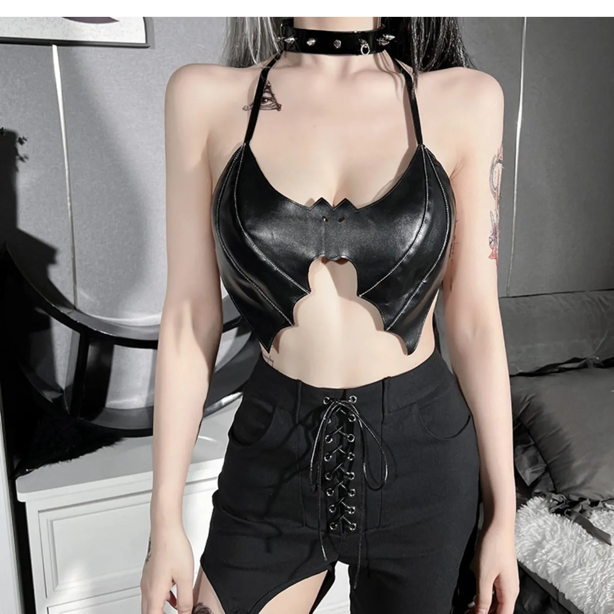 Punk Bat Halter Sling  yc28103