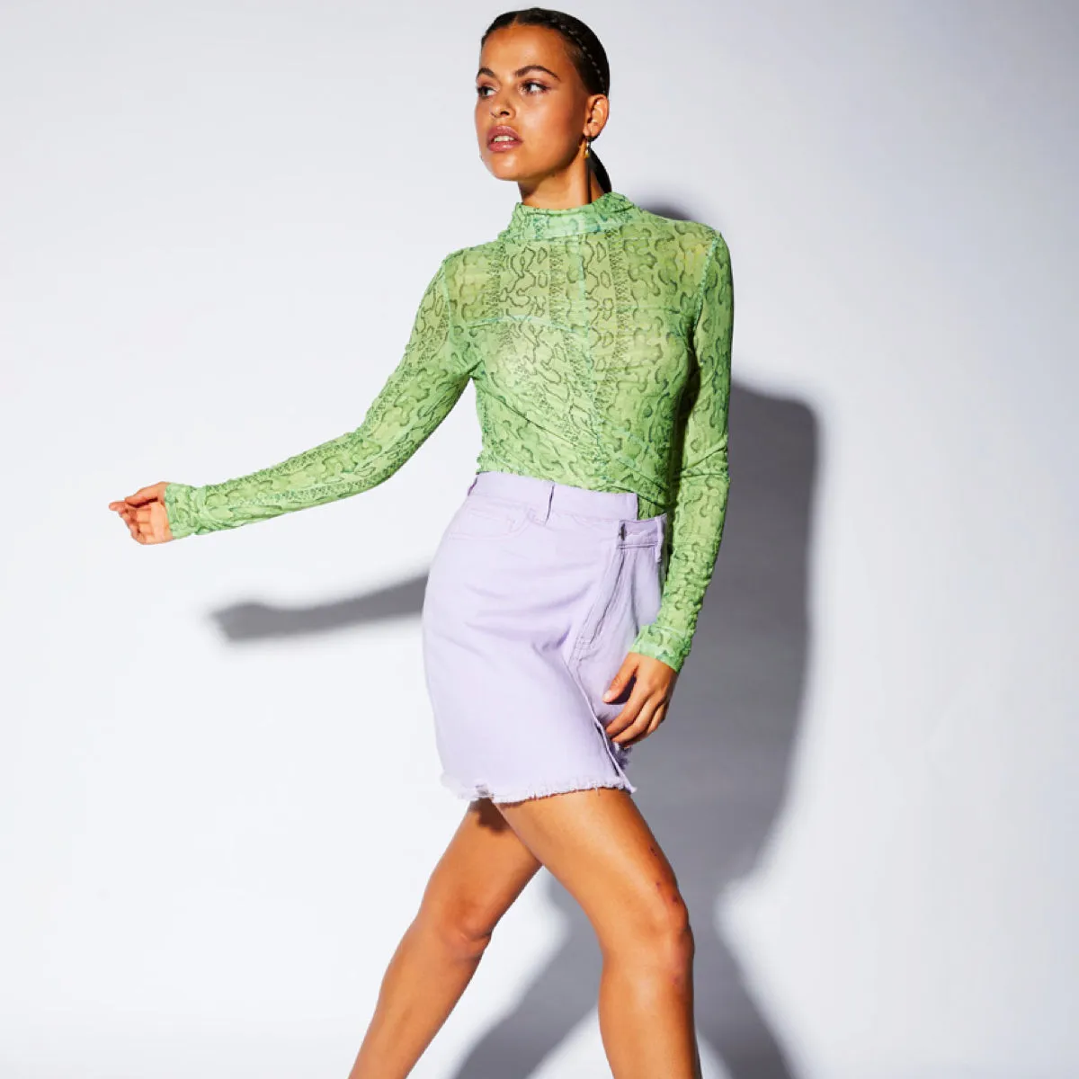 Python Mesh Skivvy Top
