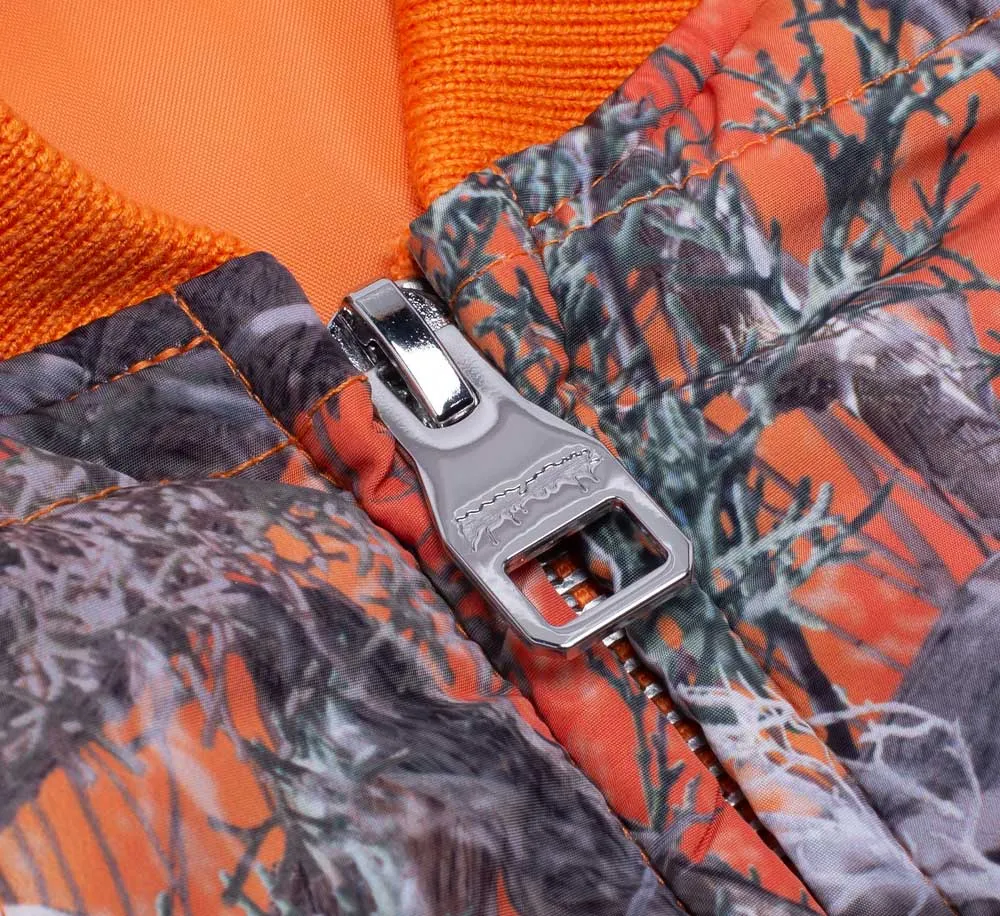 QUILTED CAMO PUFFER