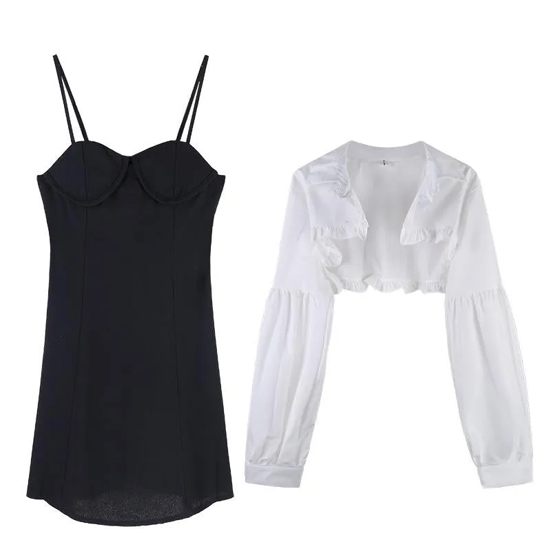 "WHITE HALF" SHIRT / DRESS N092305
