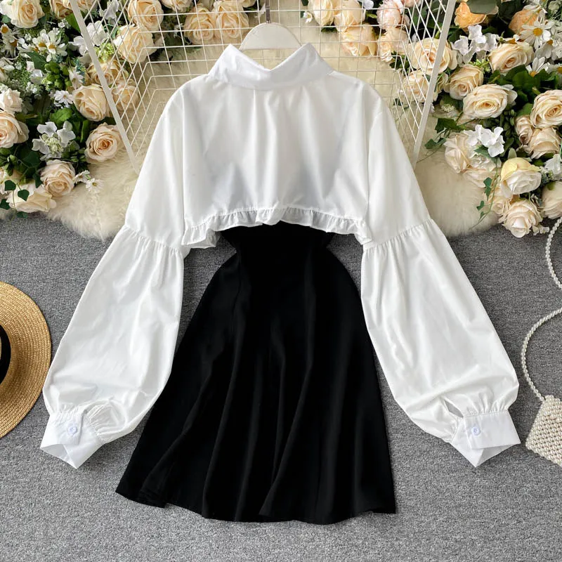 "WHITE HALF" SHIRT / DRESS N092305