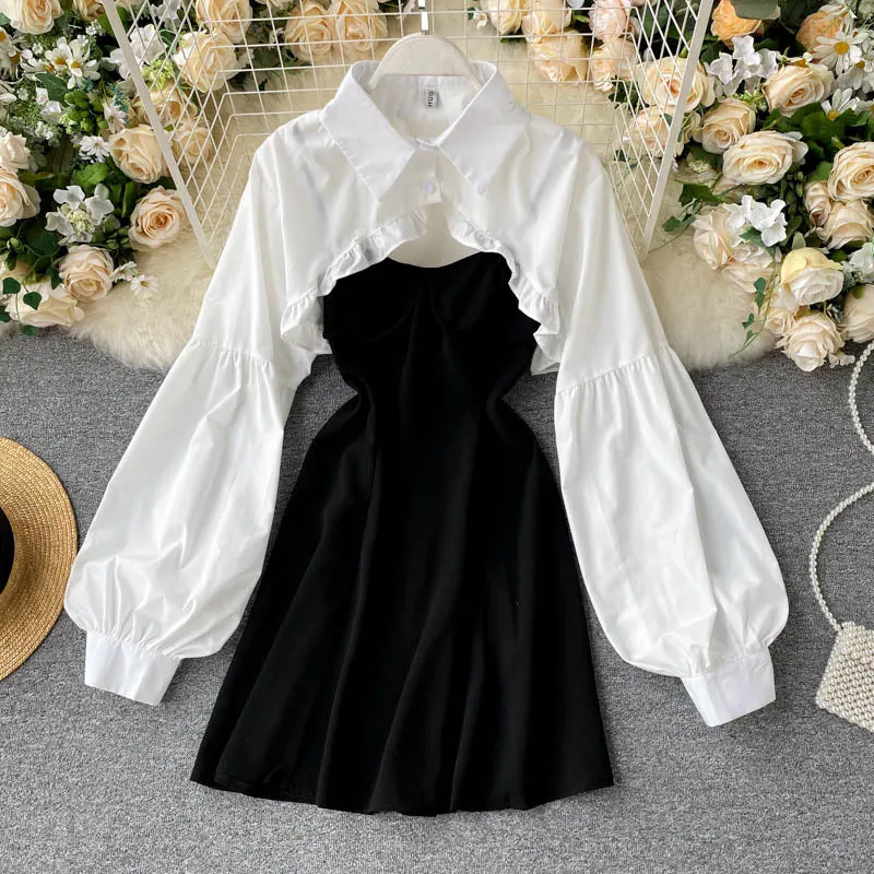 "WHITE HALF" SHIRT / DRESS N092305