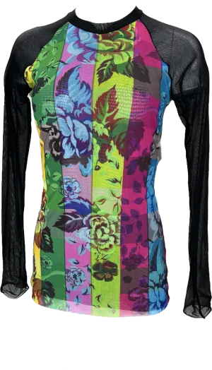 Rainbow Flower Raglan Top