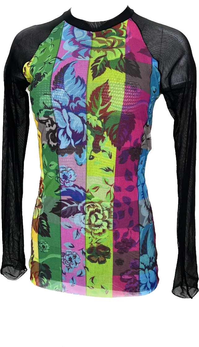 Rainbow Flower Raglan Top