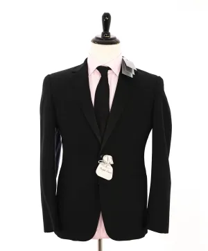 RALPH LAUREN PURPLE LABEL - Notch Lapel Black Tuxedo Suit Side Tabs - 38S