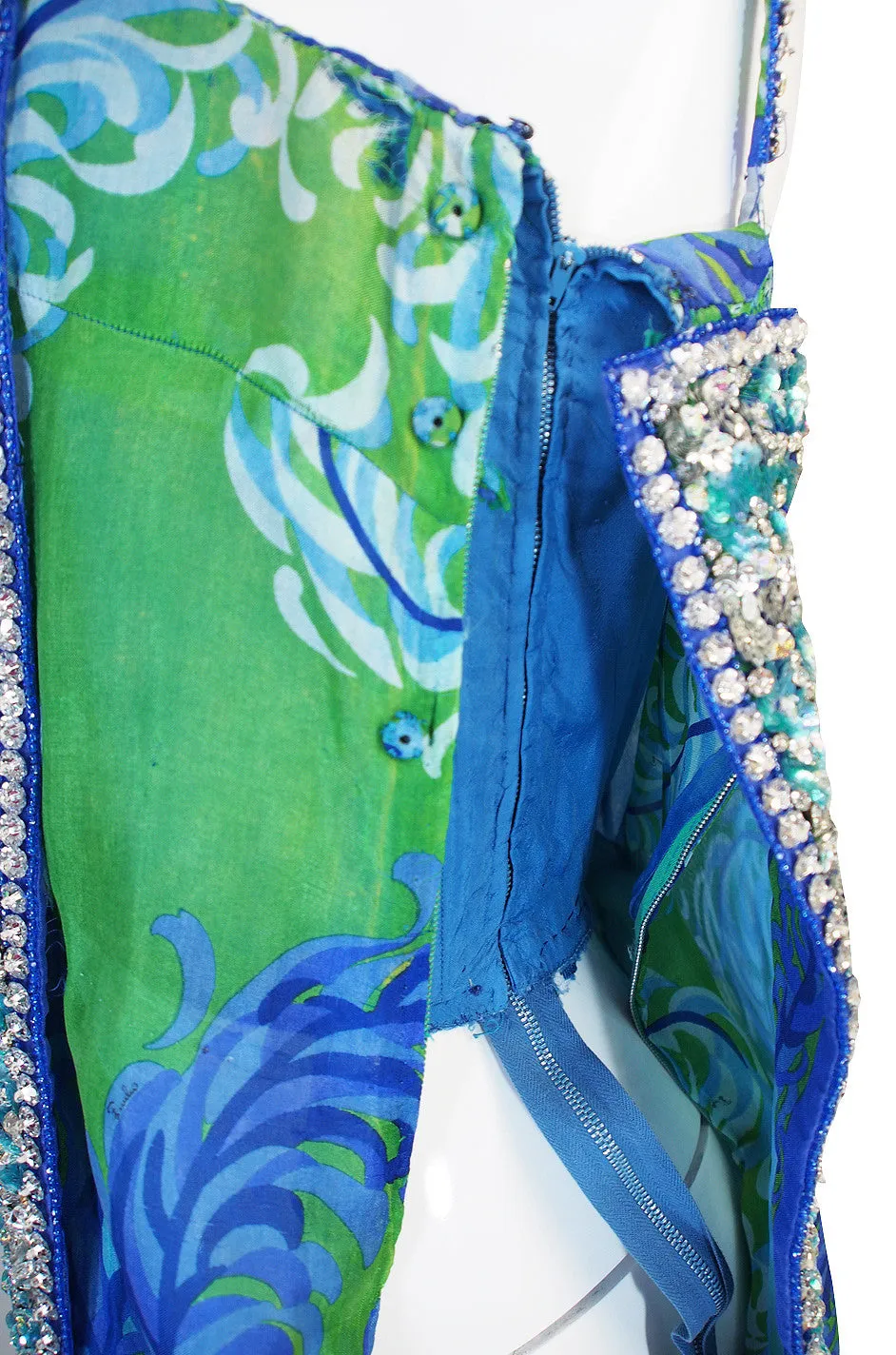 Rare 1960s Emilio Pucci Couture Beaded Jumpsuit