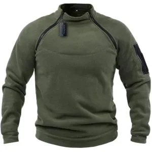 RECON GS2 Polar Fleece Tactical Windproof Thermal Pullover With Heat-Regulating Zipper