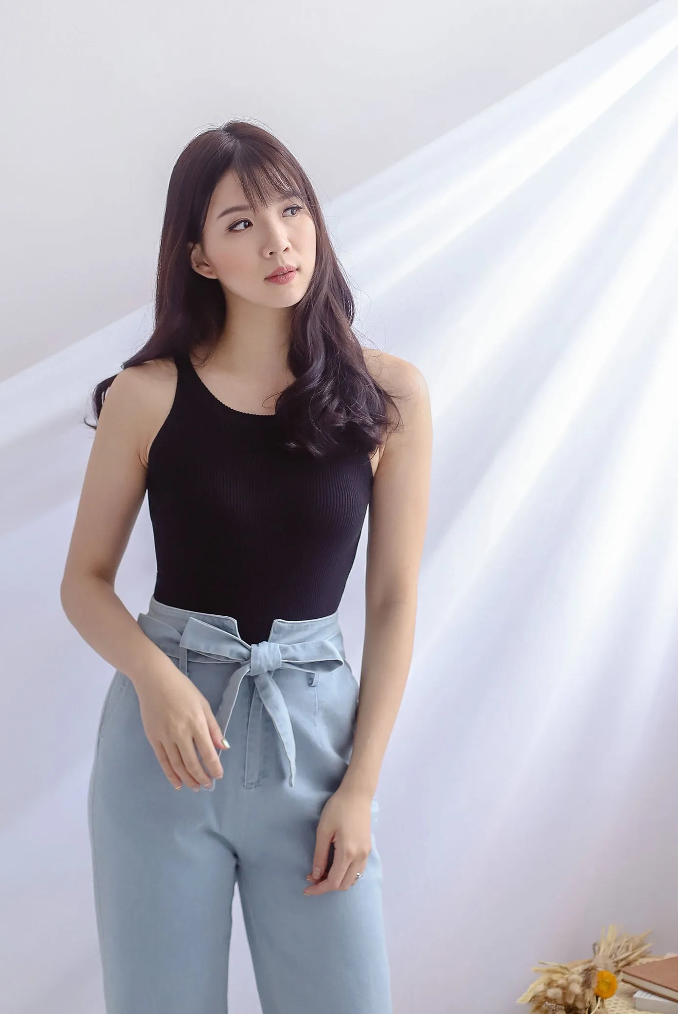 *Restocked* Gaby Knit Halter Top In Black