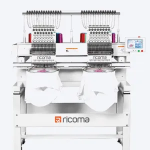 Ricoma MT 1502-15 - Needle Multi-Head Commercial Embroidery Machine, Large Sewing Field, Small Arm for Difficult Areas, Complete Package with All Necessities