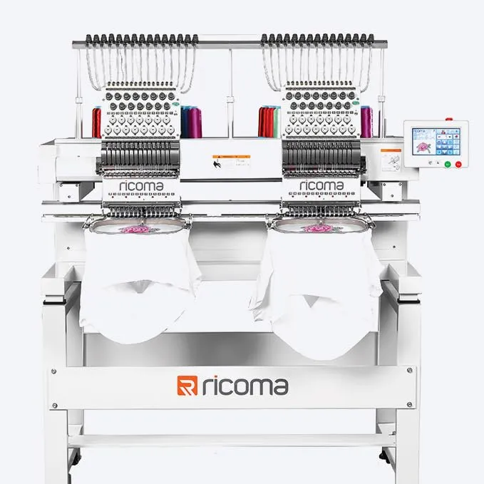 Ricoma MT 1502-15 - Needle Multi-Head Commercial Embroidery Machine, Large Sewing Field, Small Arm for Difficult Areas, Complete Package with All Necessities
