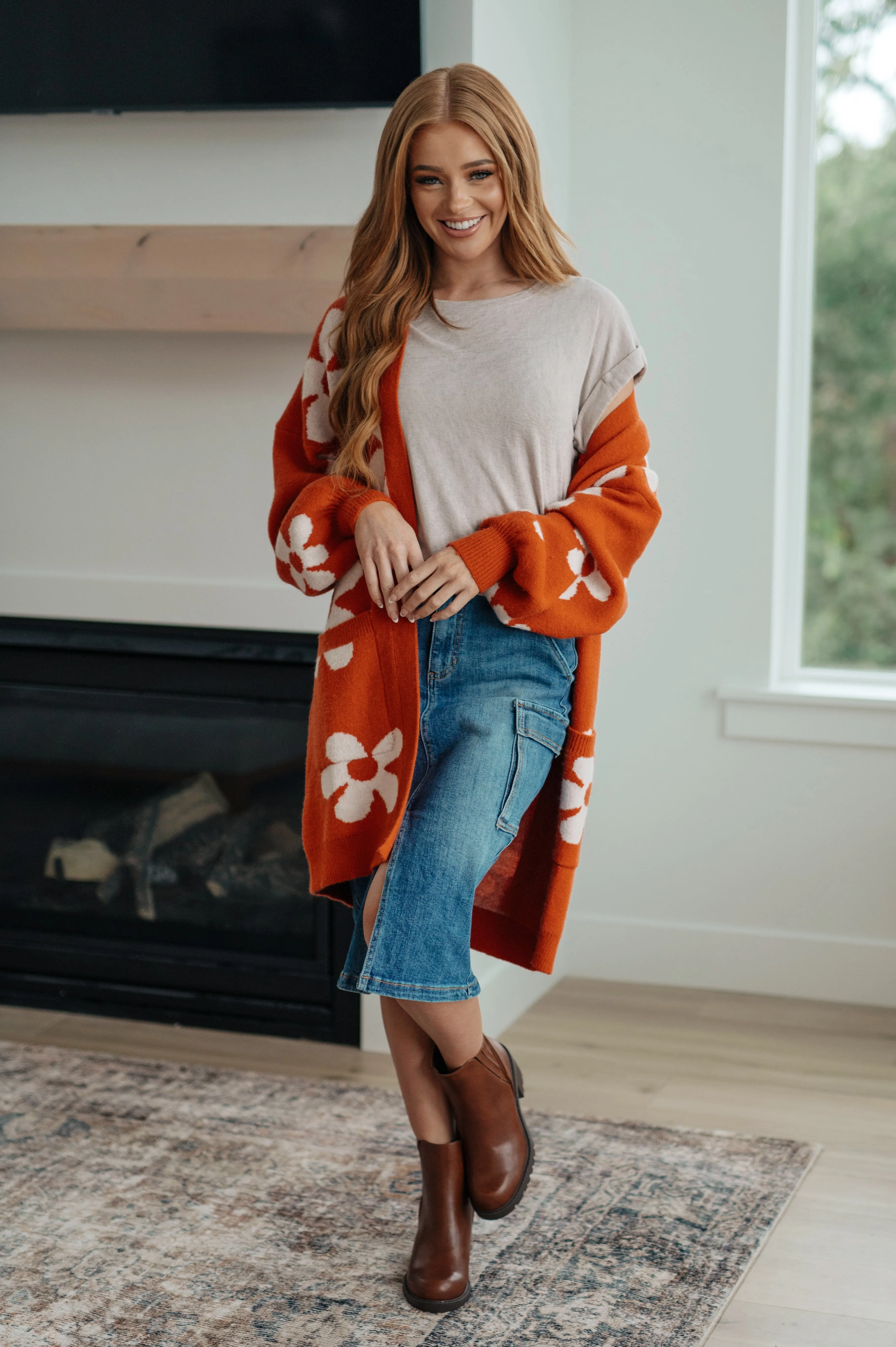 Risen Cargo Denim Skirt