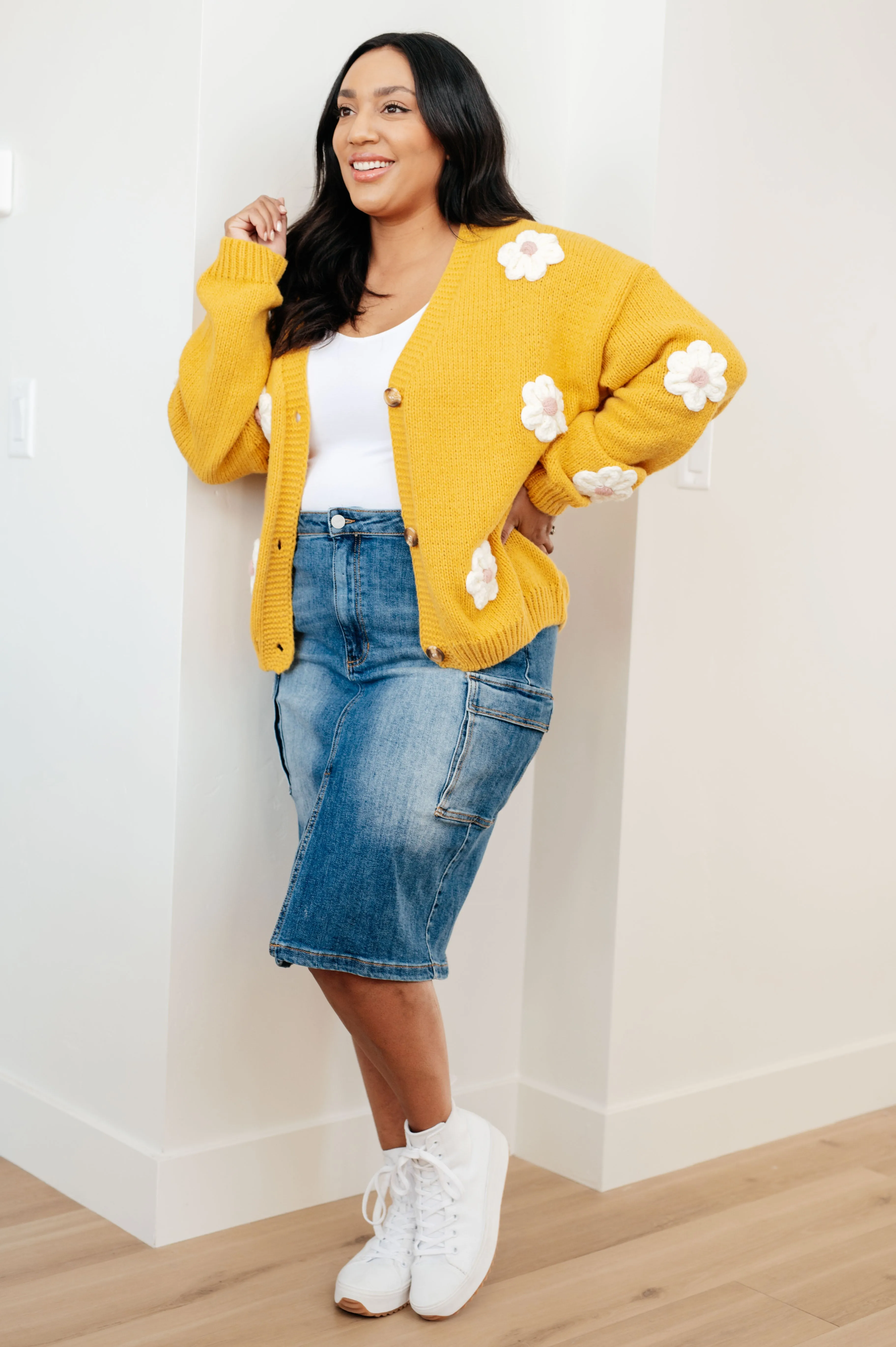 Risen Cargo Denim Skirt