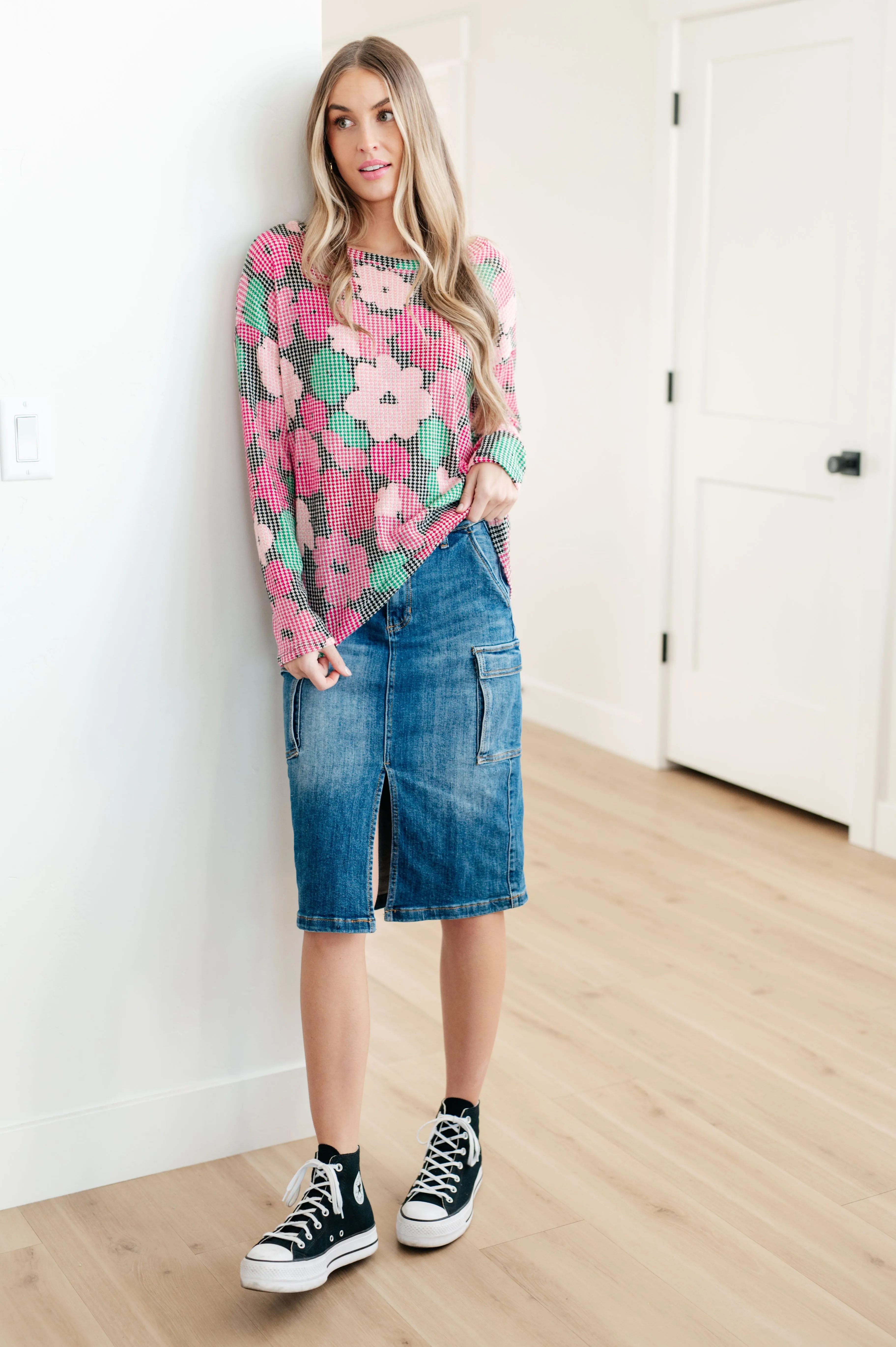 Risen Cargo Denim Skirt