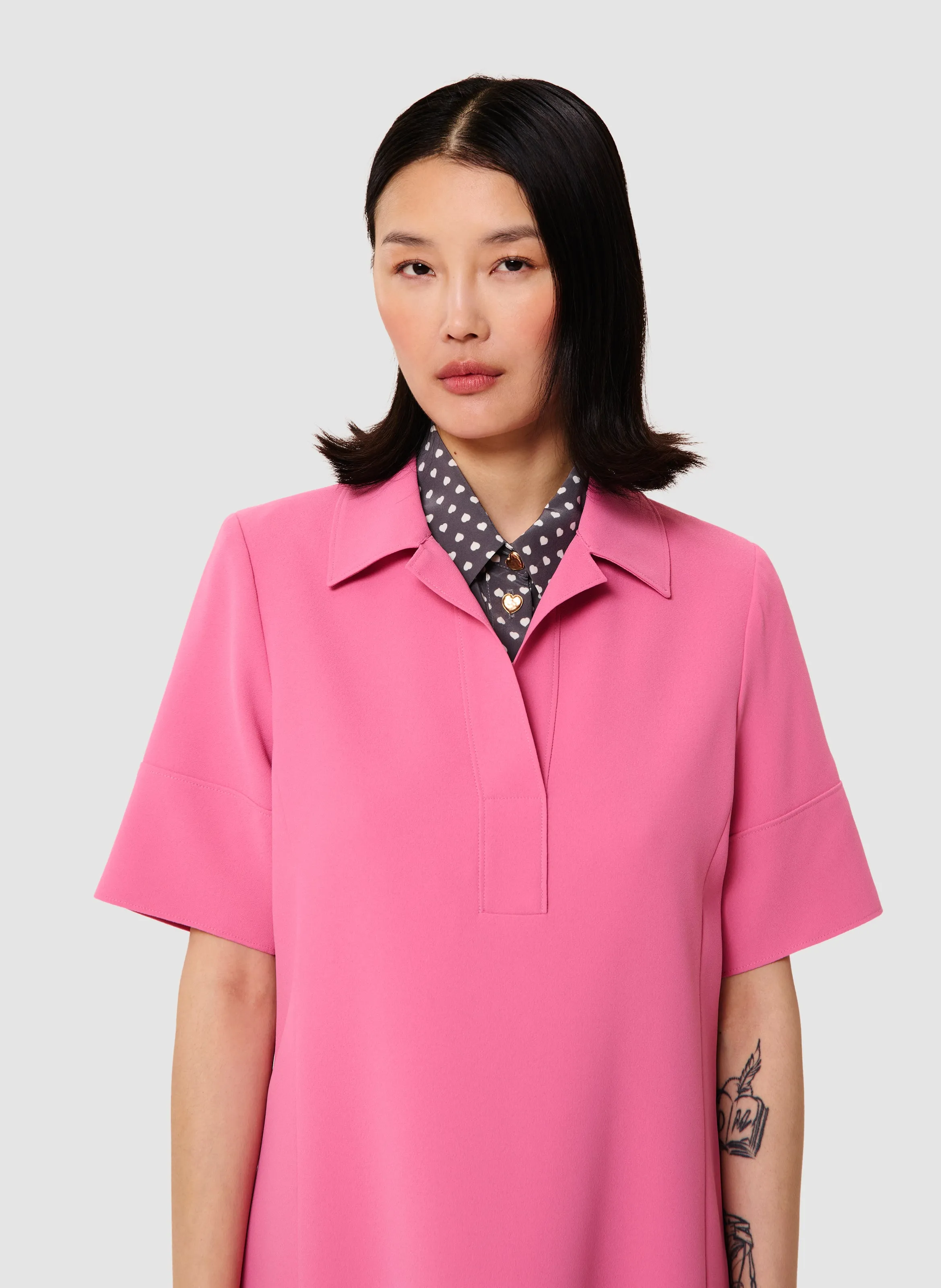 Robby Crepe Dress in Rose
