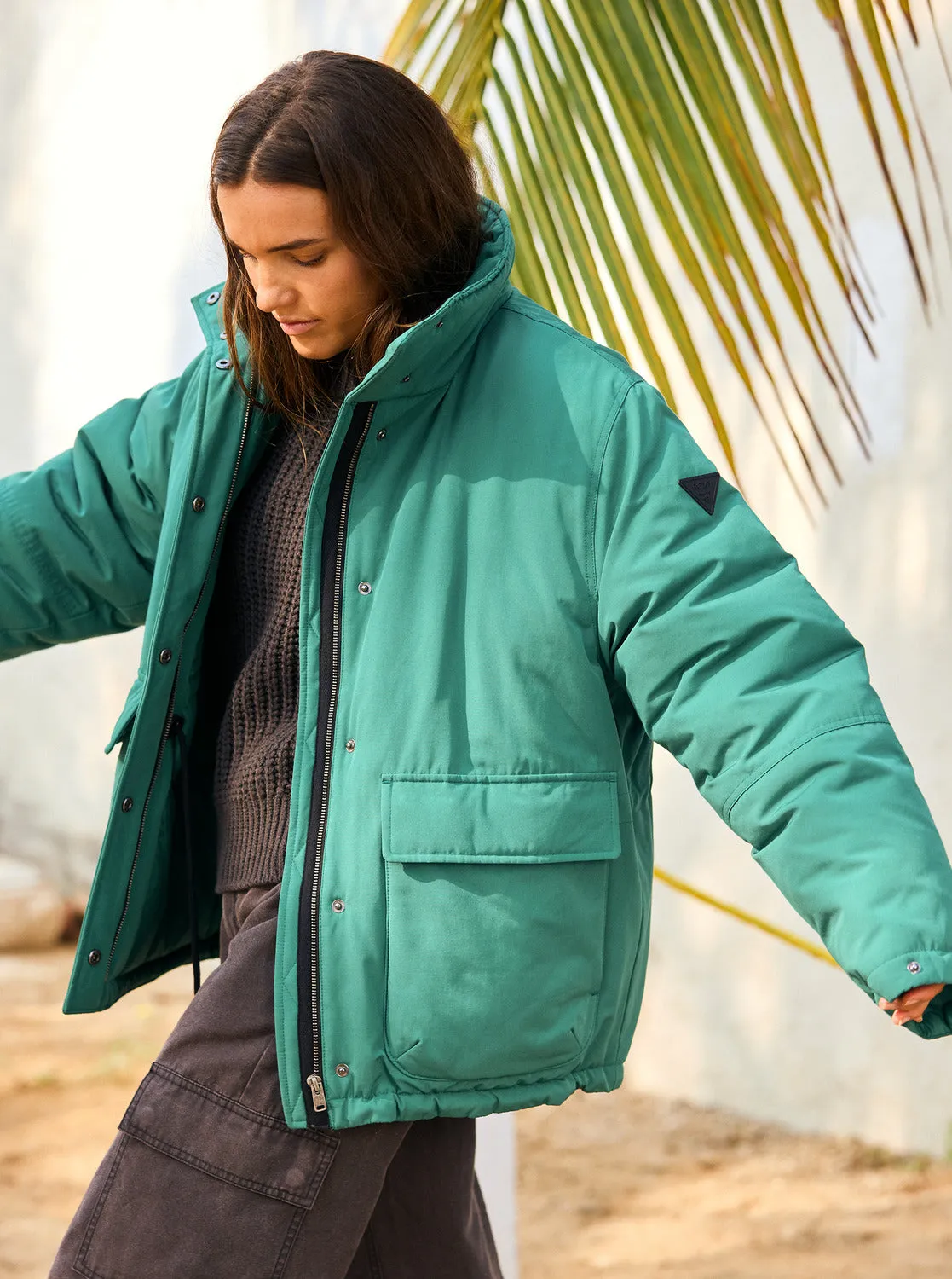 Roxy This Time Puffer - Galapagos Green