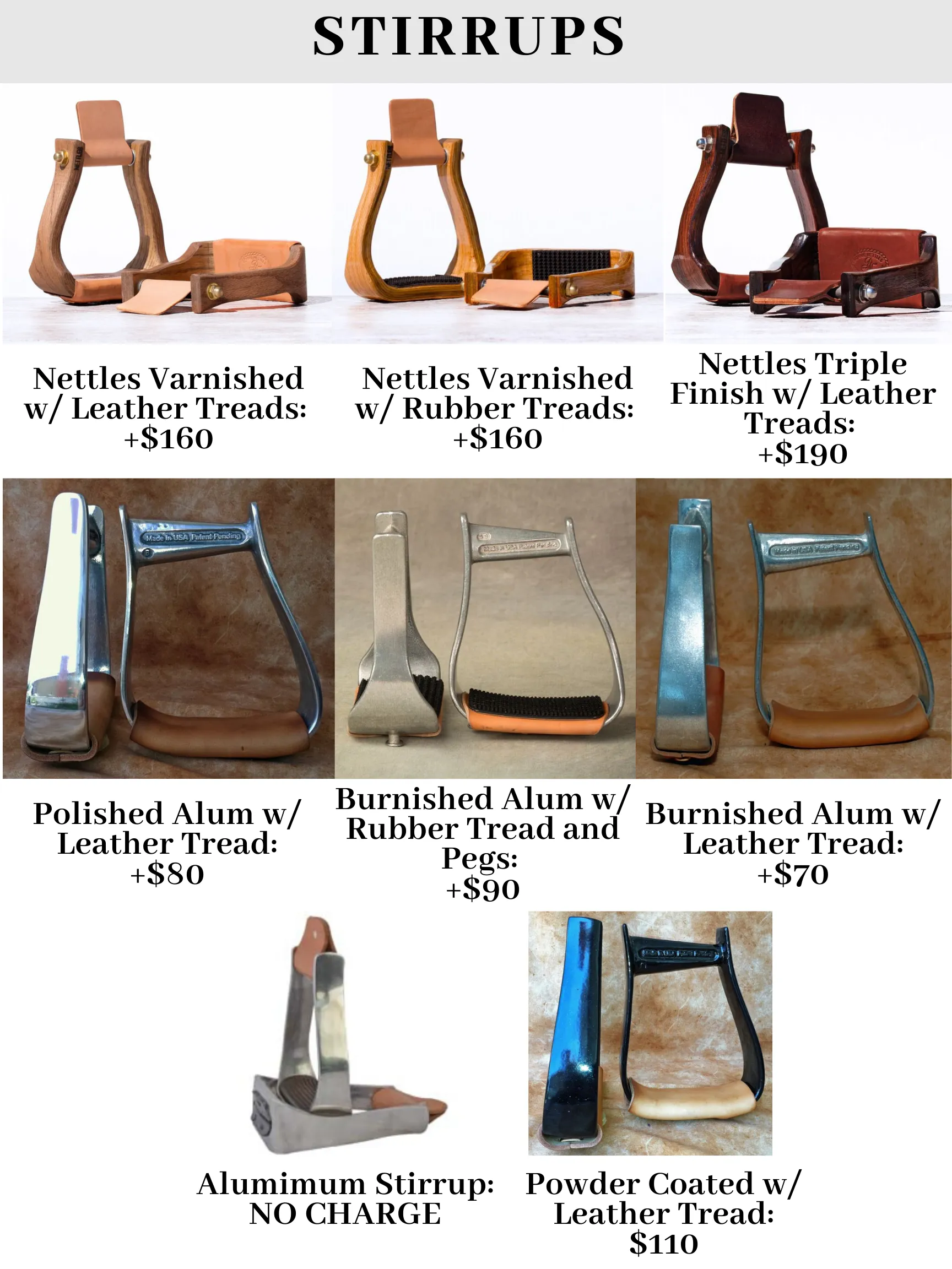 Saddle 4 (Base price   $180)