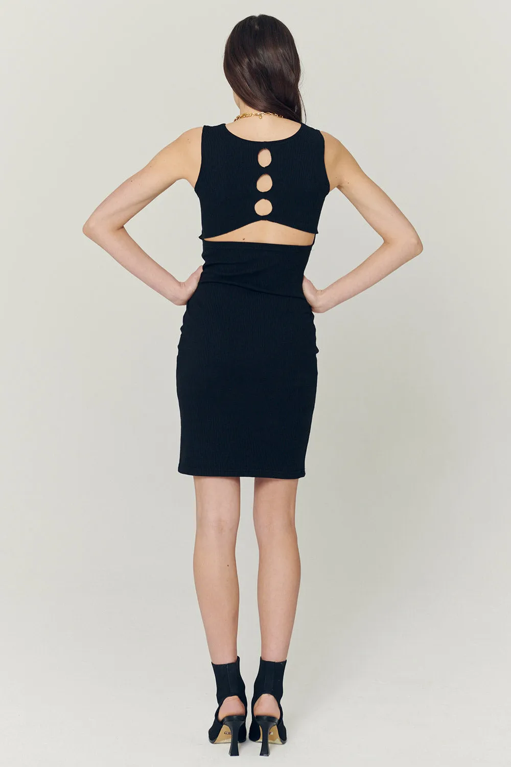 Samantha Back Cut-Out Midi Dress