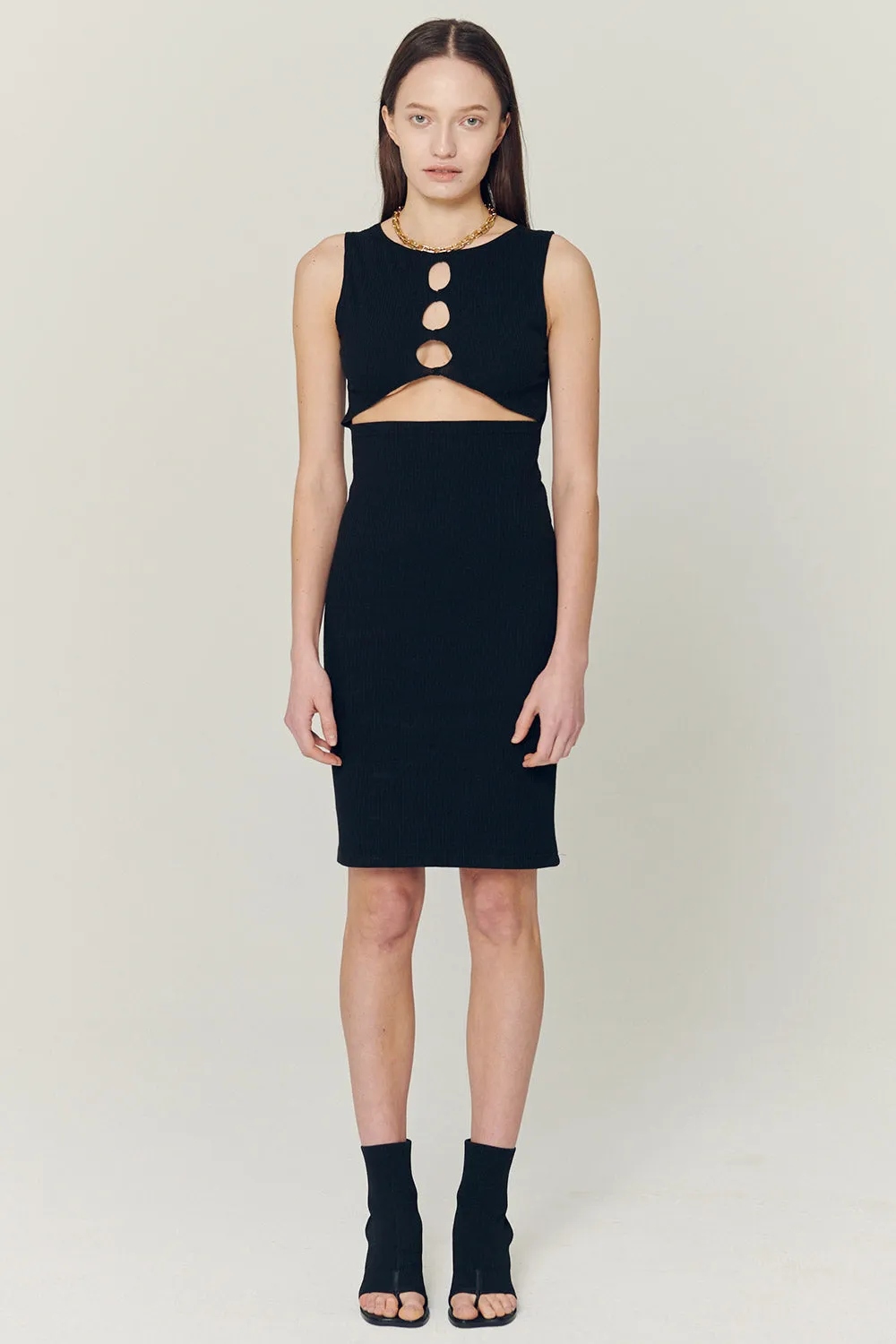 Samantha Back Cut-Out Midi Dress