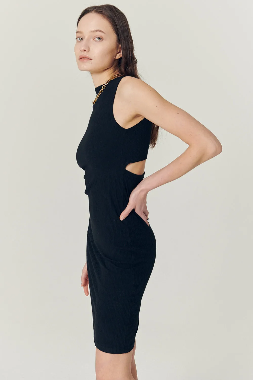 Samantha Back Cut-Out Midi Dress
