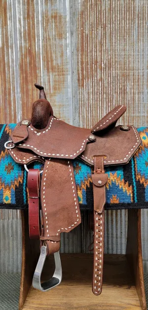 Scott Thomas Chocolate Roughout Barrel Racer Saddle