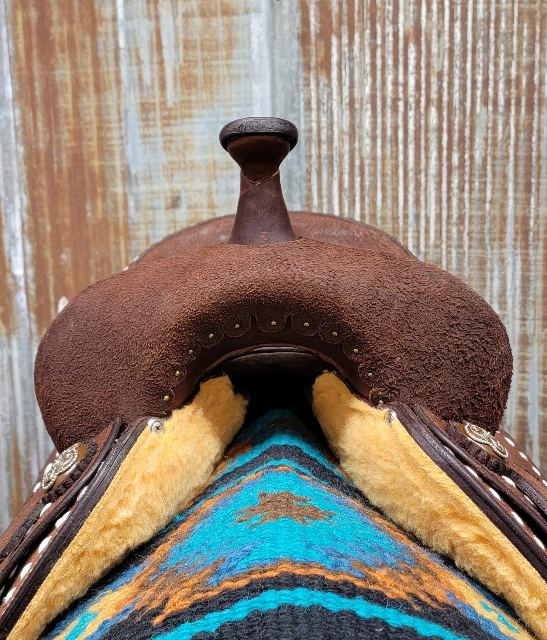Scott Thomas Chocolate Roughout Barrel Racer Saddle
