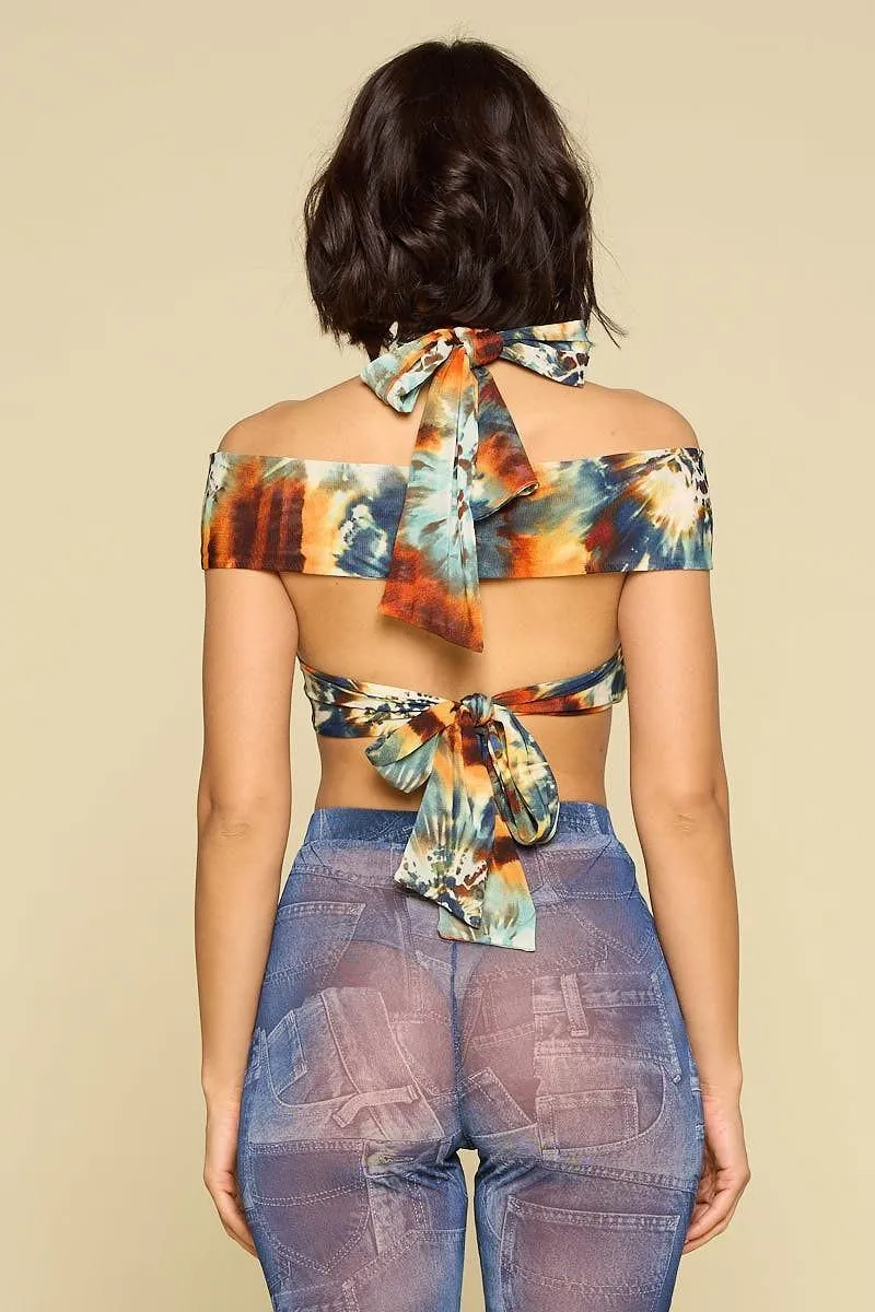 Self Tie Crop Halter Top