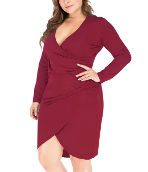 Sexy V-neck Long-sleeved Slim Maxi Dress