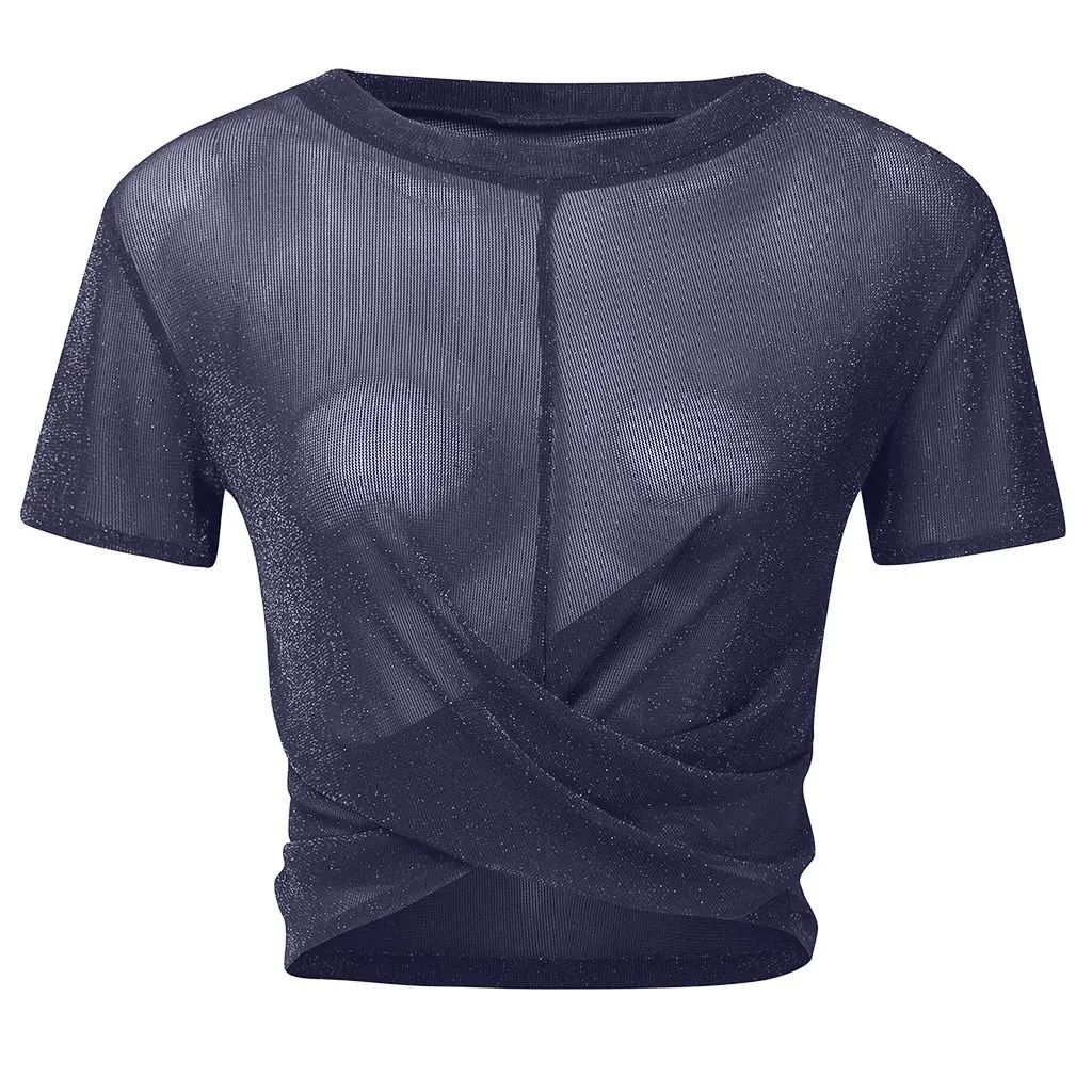Sheer & Sexy Mesh Tie Up Tee