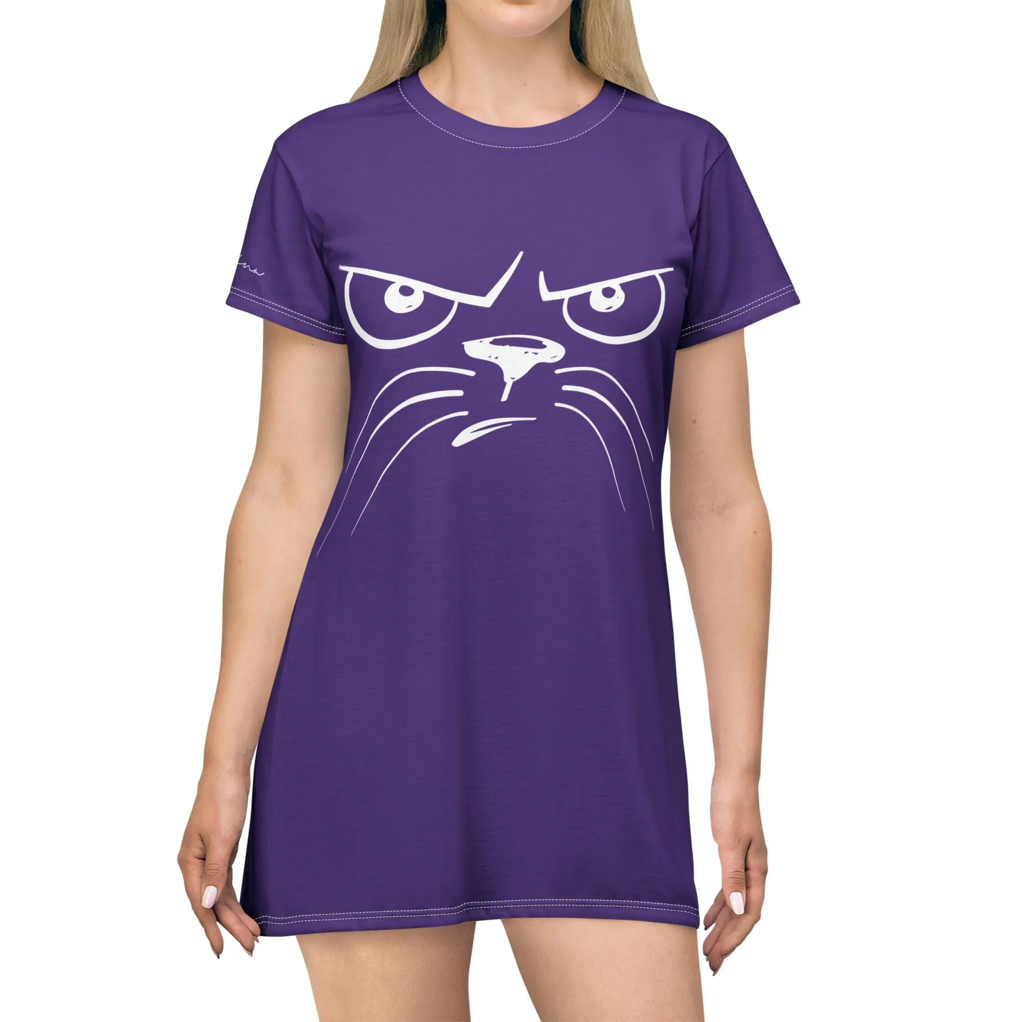 Shirtdress, Purple Mad Cat