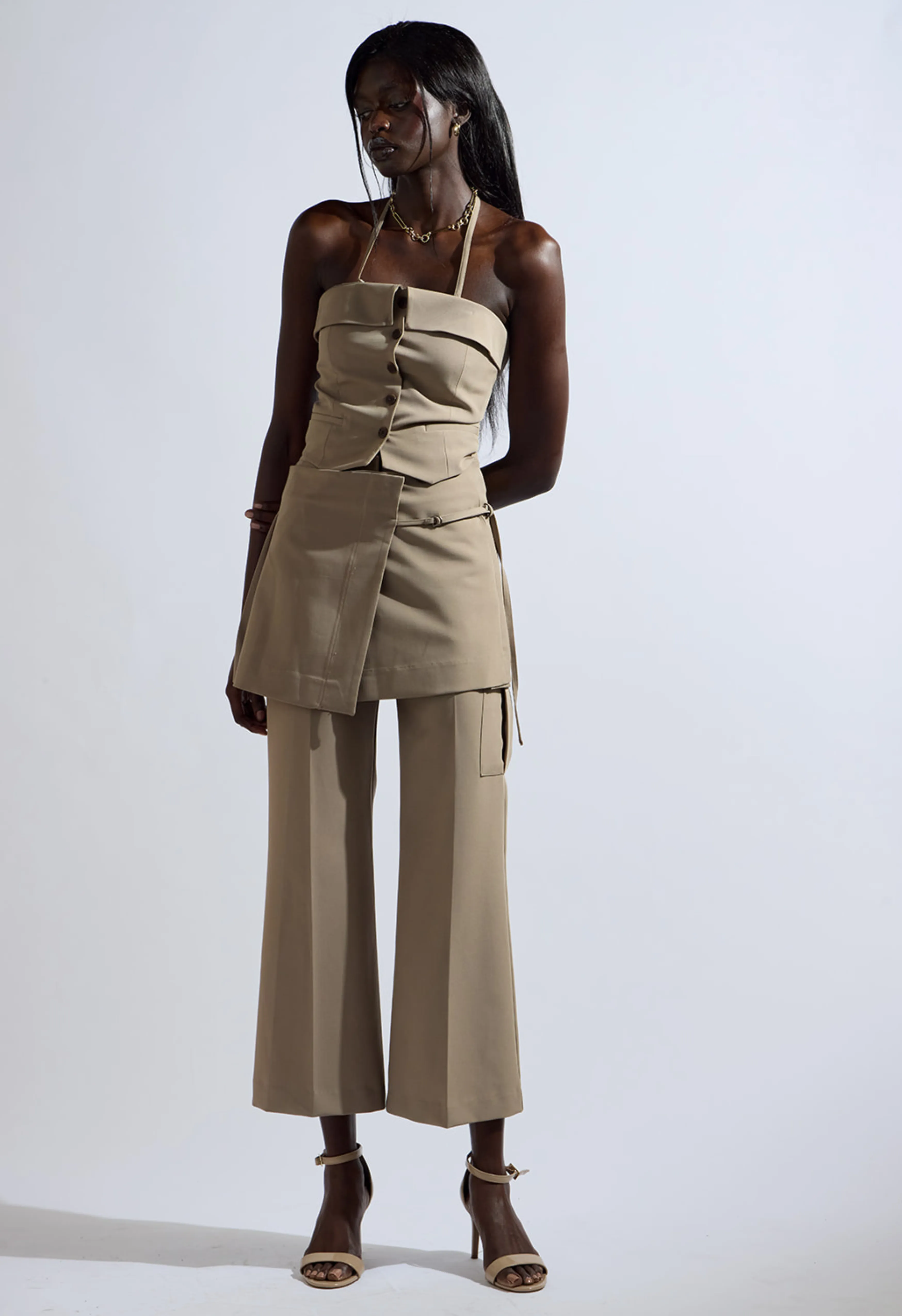 Sienna Button up Tube Top