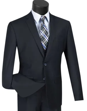 Slim Fit 3 Piece 2 Button Suit (Navy) SV2900