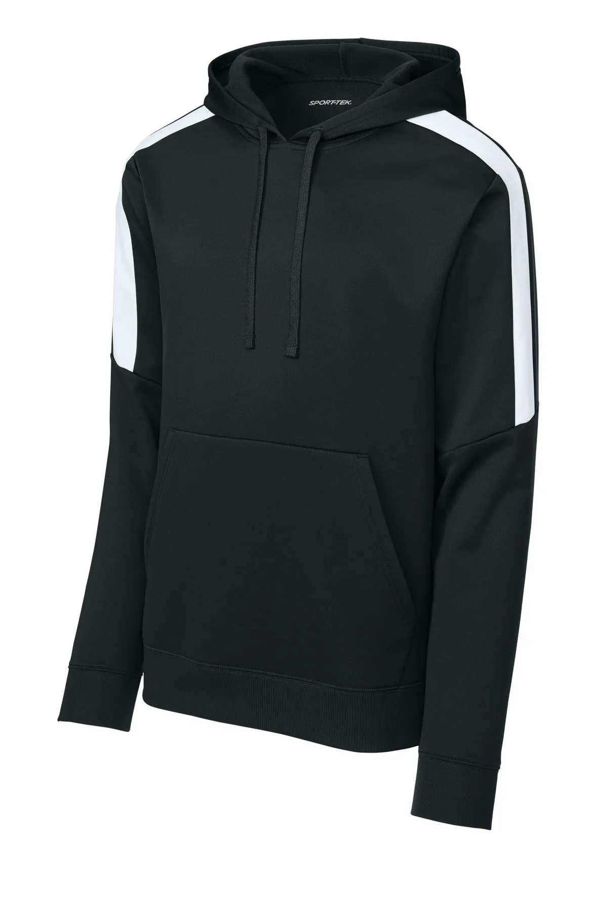 Sport-Tek Sport-Wick Fleece United Pullover Hoodie ST255 Black/ White