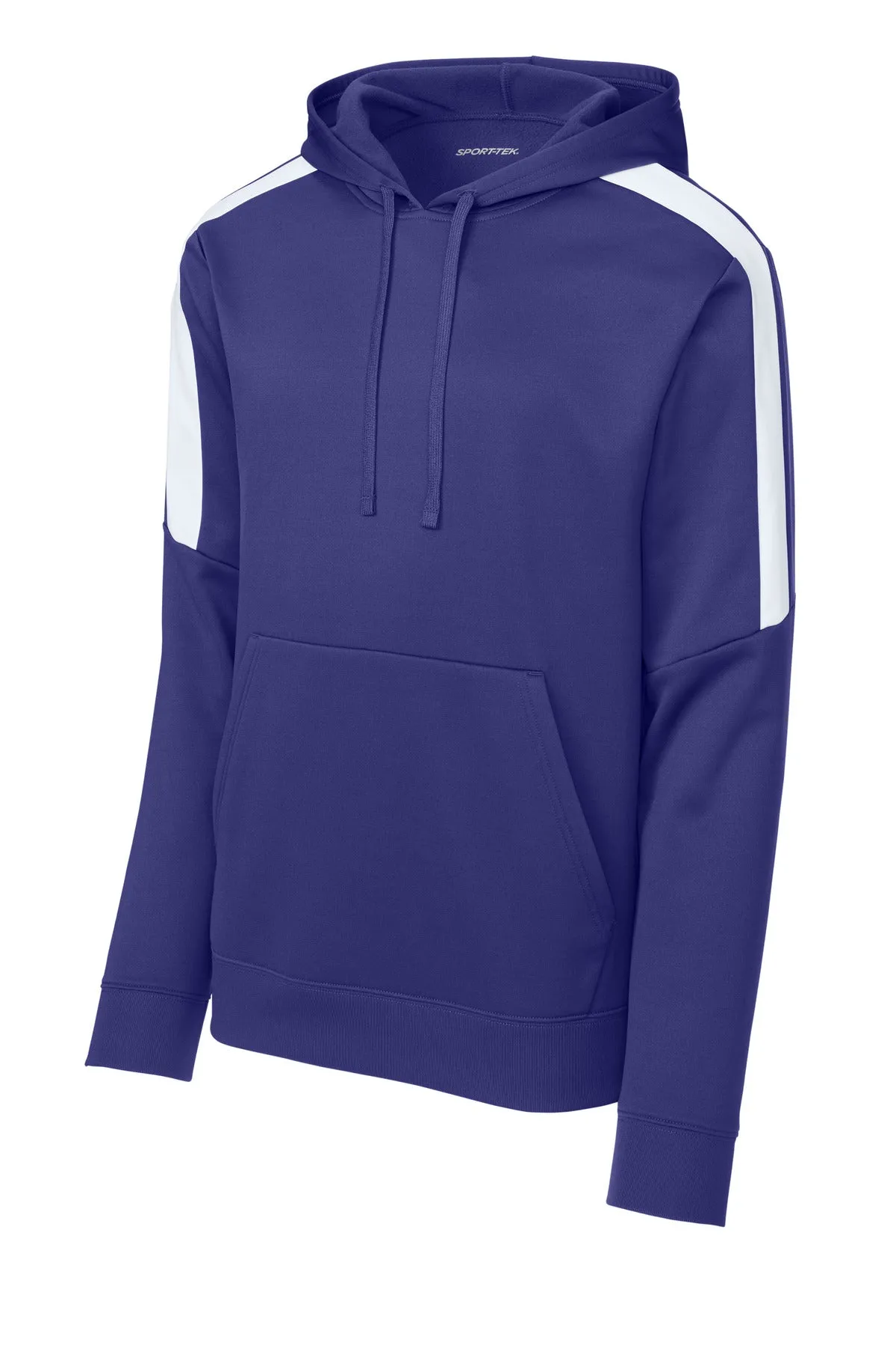 Sport-Tek Sport-Wick Fleece United Pullover Hoodie ST255 Purple/ White
