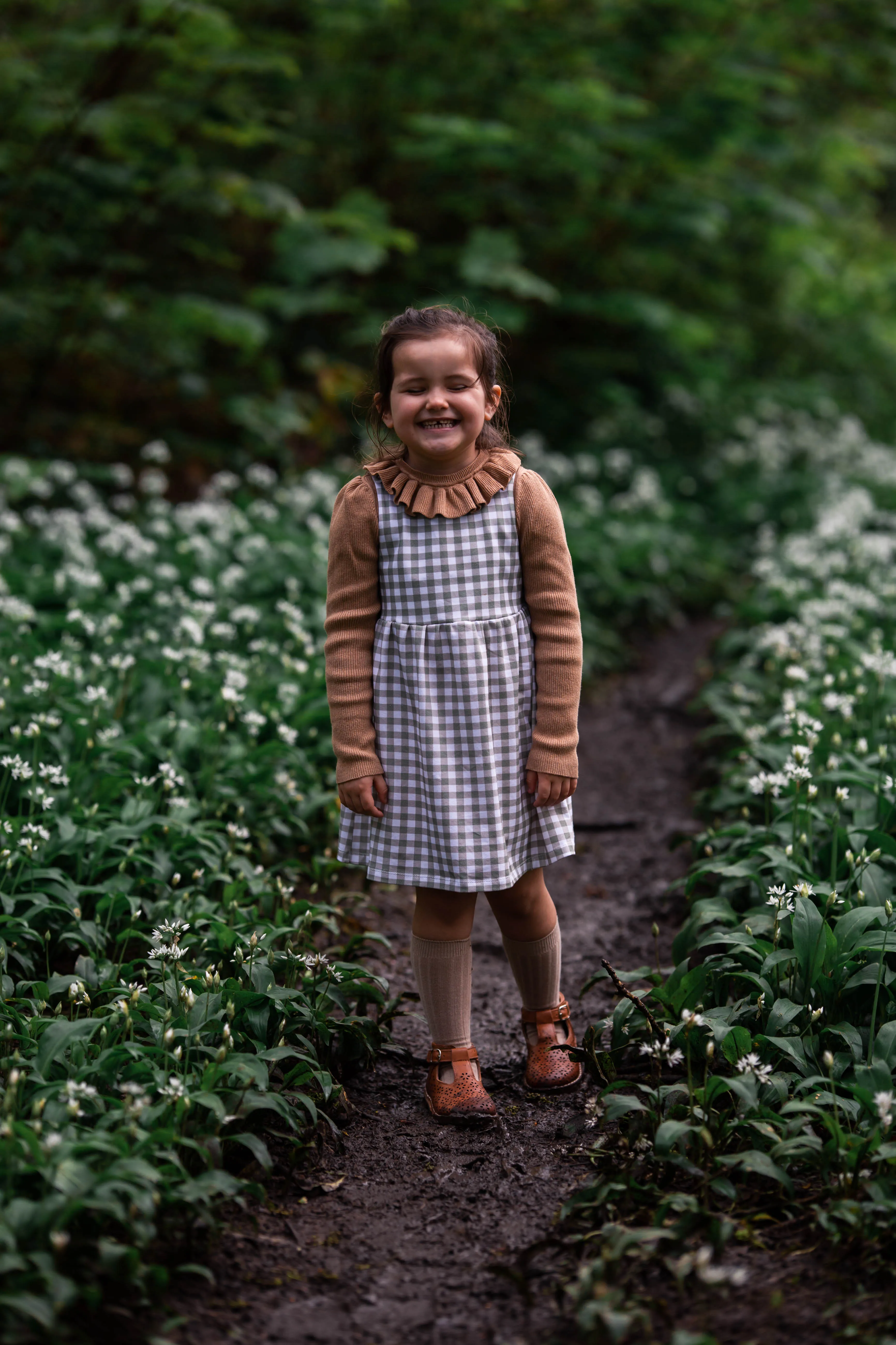 Spring Plaid Pinafore Dress