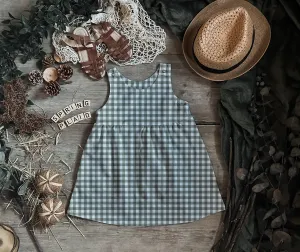 Spring Plaid Pinafore Dress