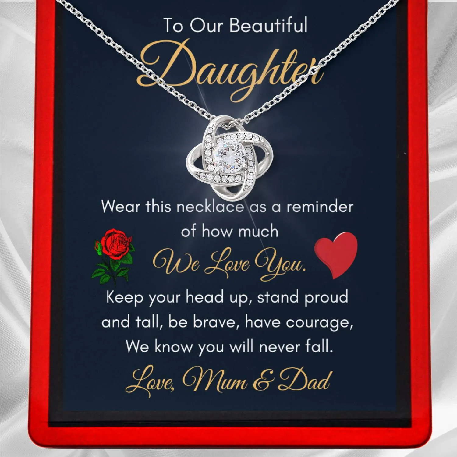 Stand Tall Necklace - From Mum & Dad - DT45