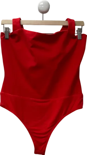 Superdown Red Reece Halter Bodysuit UK L