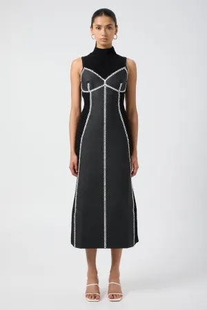 SYNERGY MIDI DRESS | BLACK