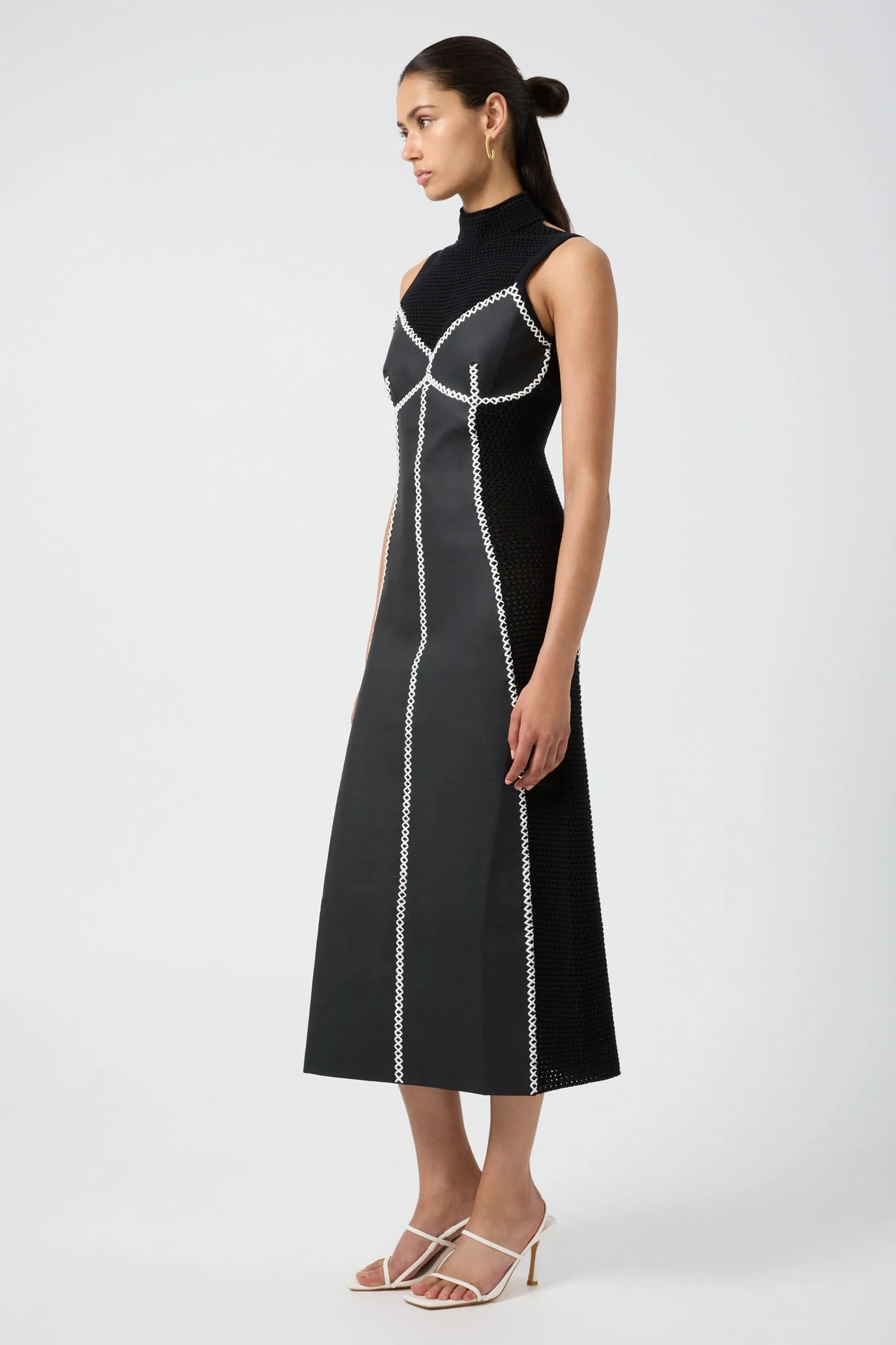 SYNERGY MIDI DRESS | BLACK