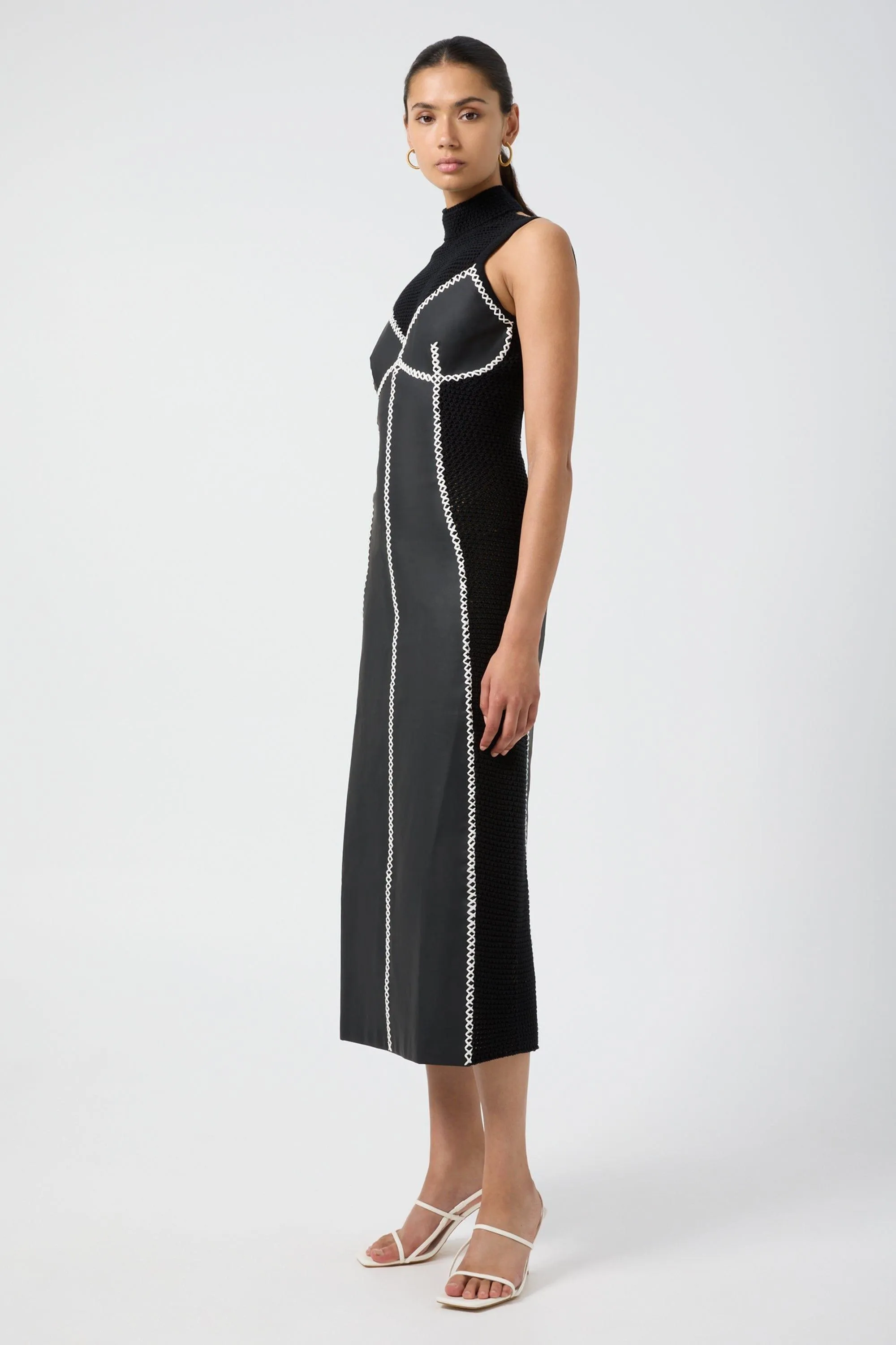 SYNERGY MIDI DRESS | BLACK