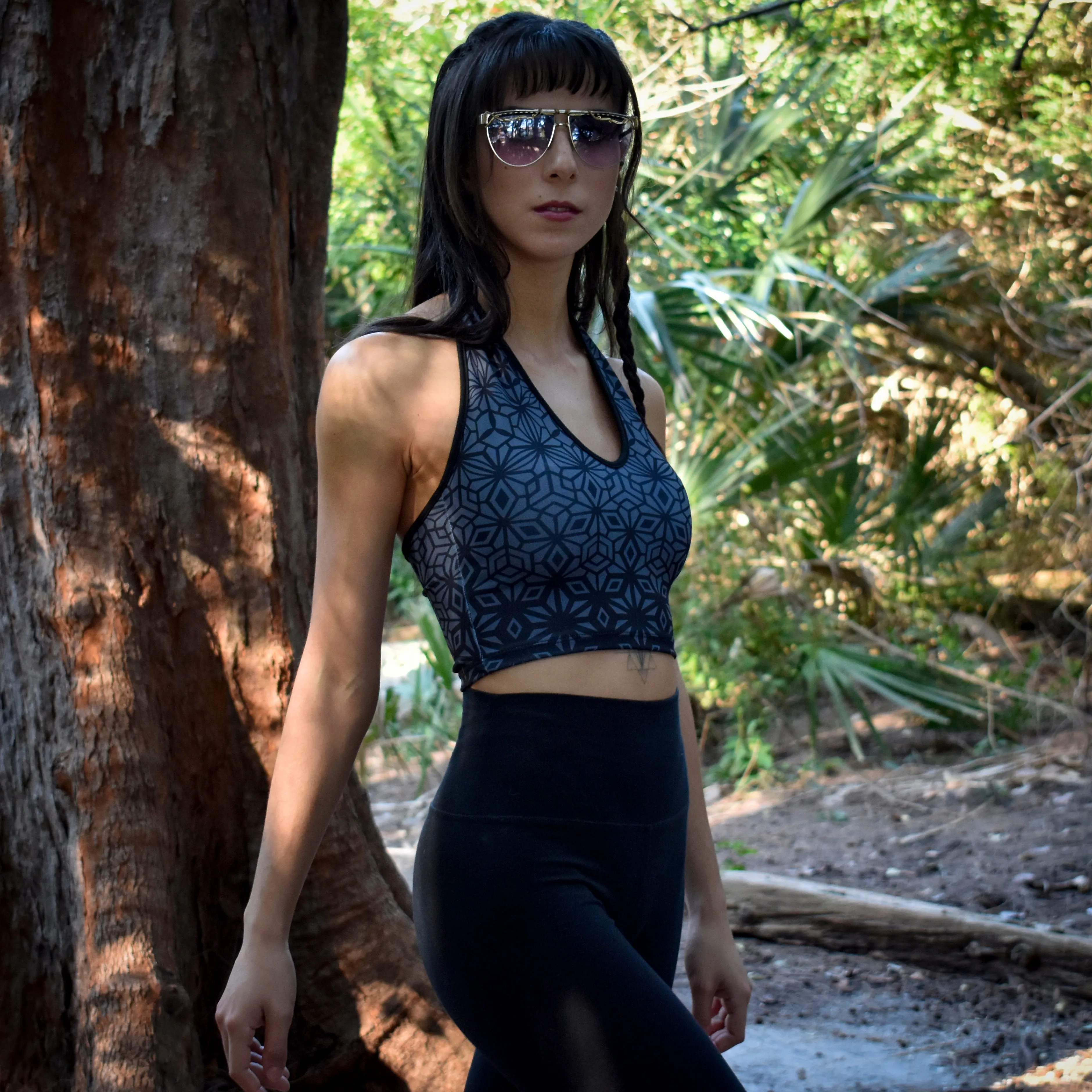 Tessellating Fractals Smoke style Crop Top