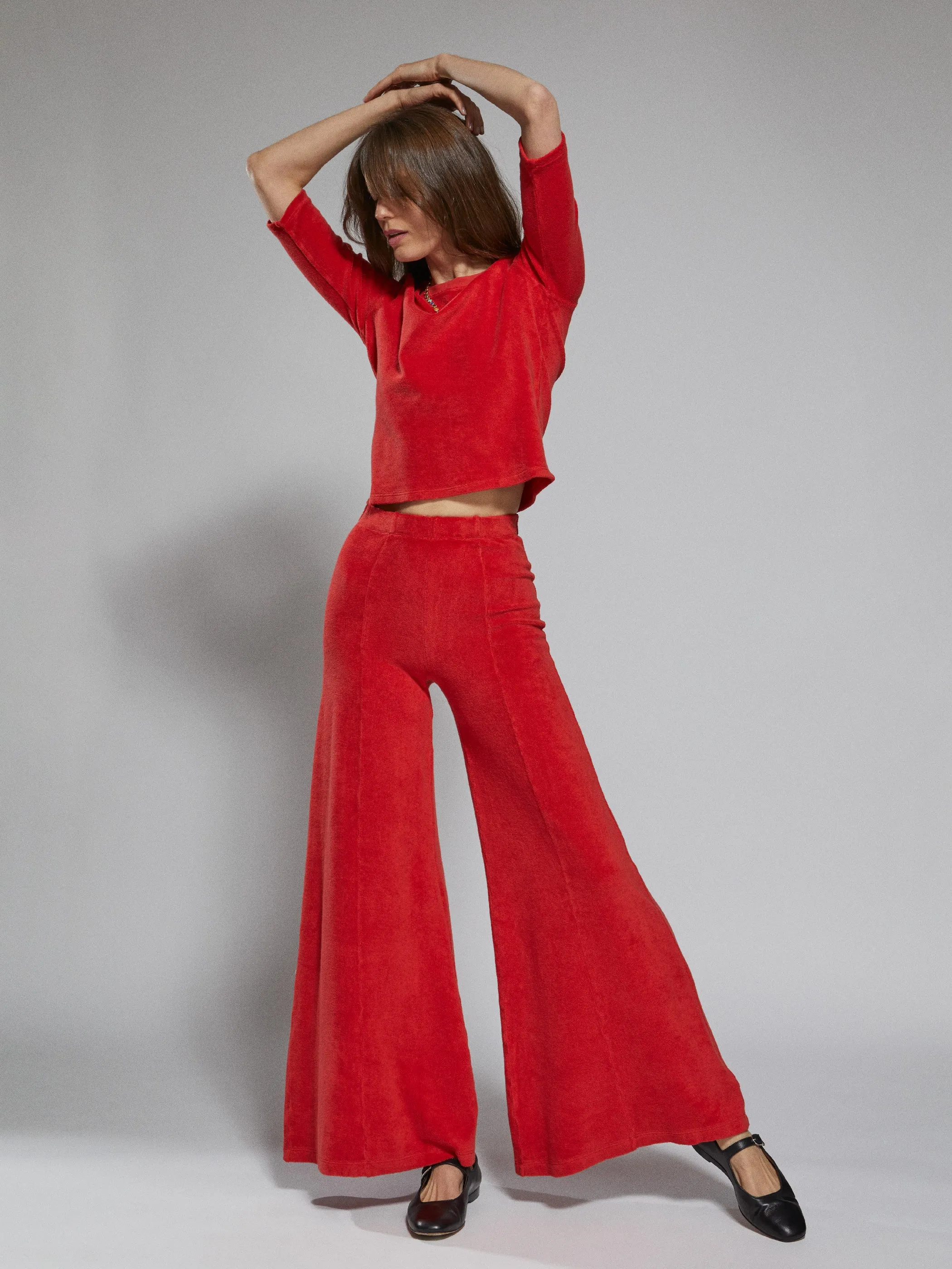 The Megalo Palazzo Pants in Terry