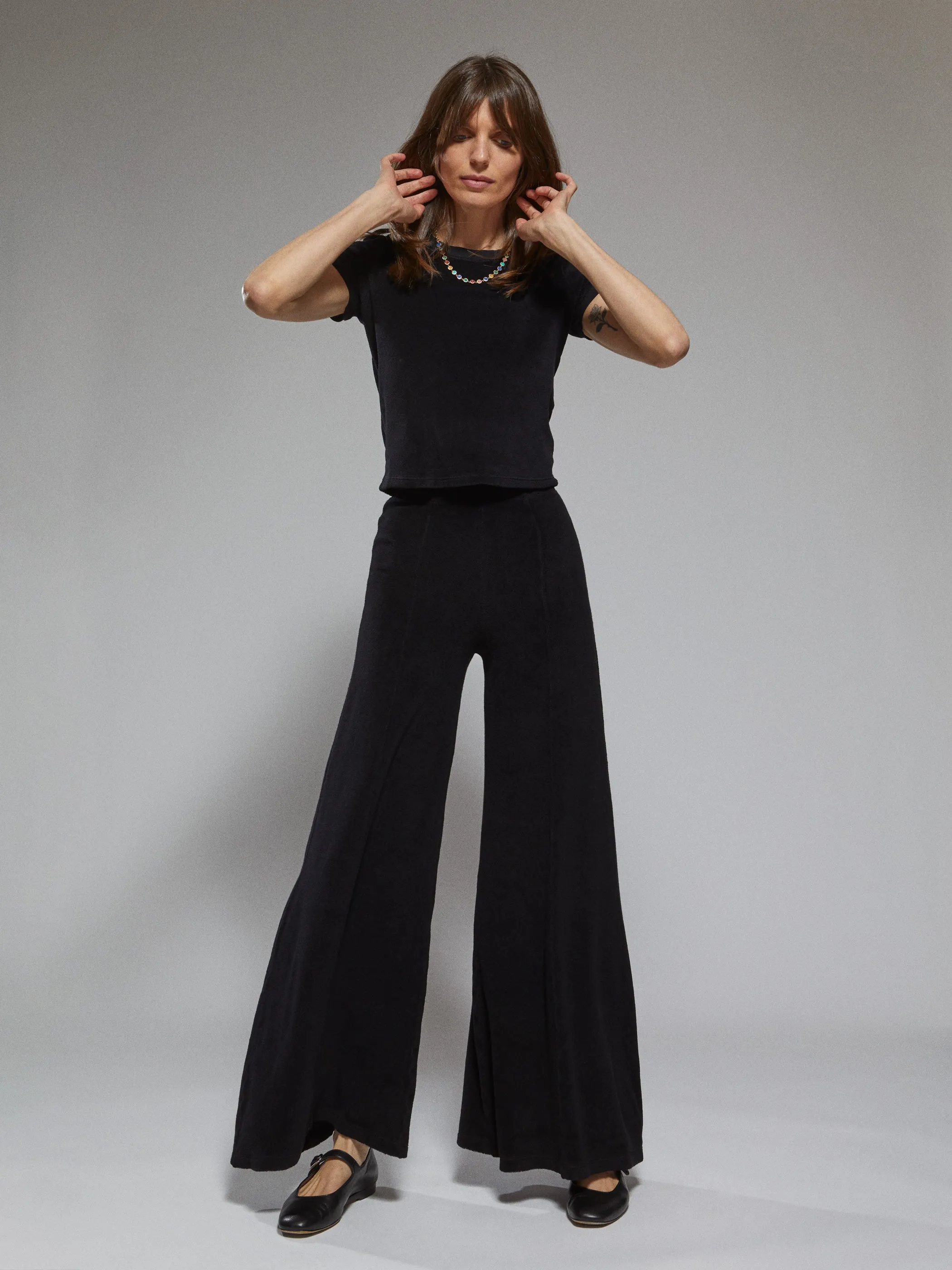The Megalo Palazzo Pants in Terry