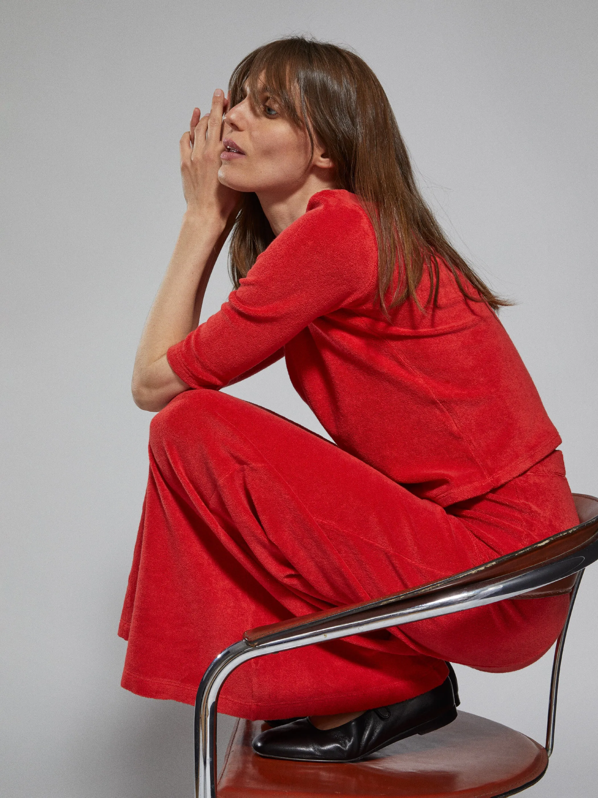 The Megalo Palazzo Pants in Terry